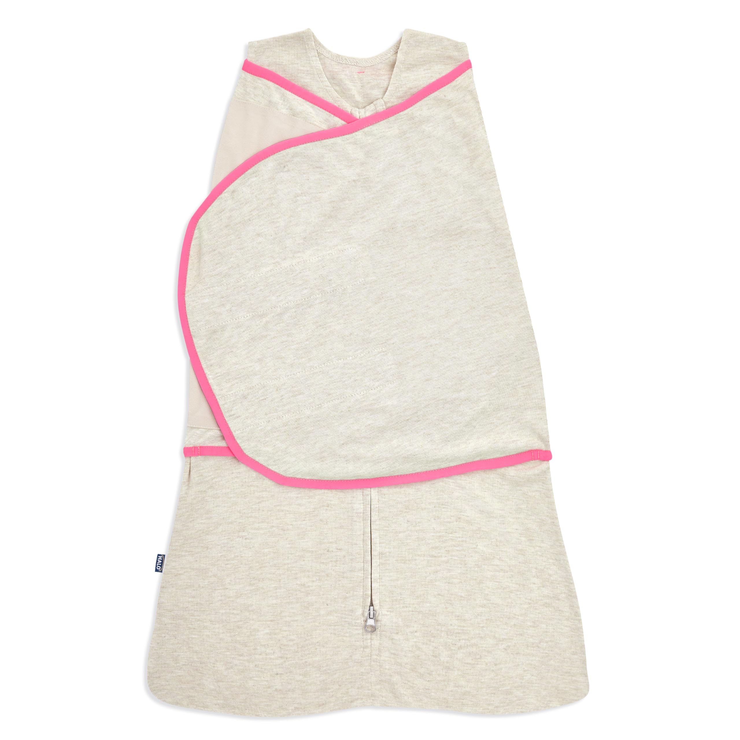 HALO Sleepsack 3-Way Design shows adjustable swaddle for secure newborn sleep and versatile positions