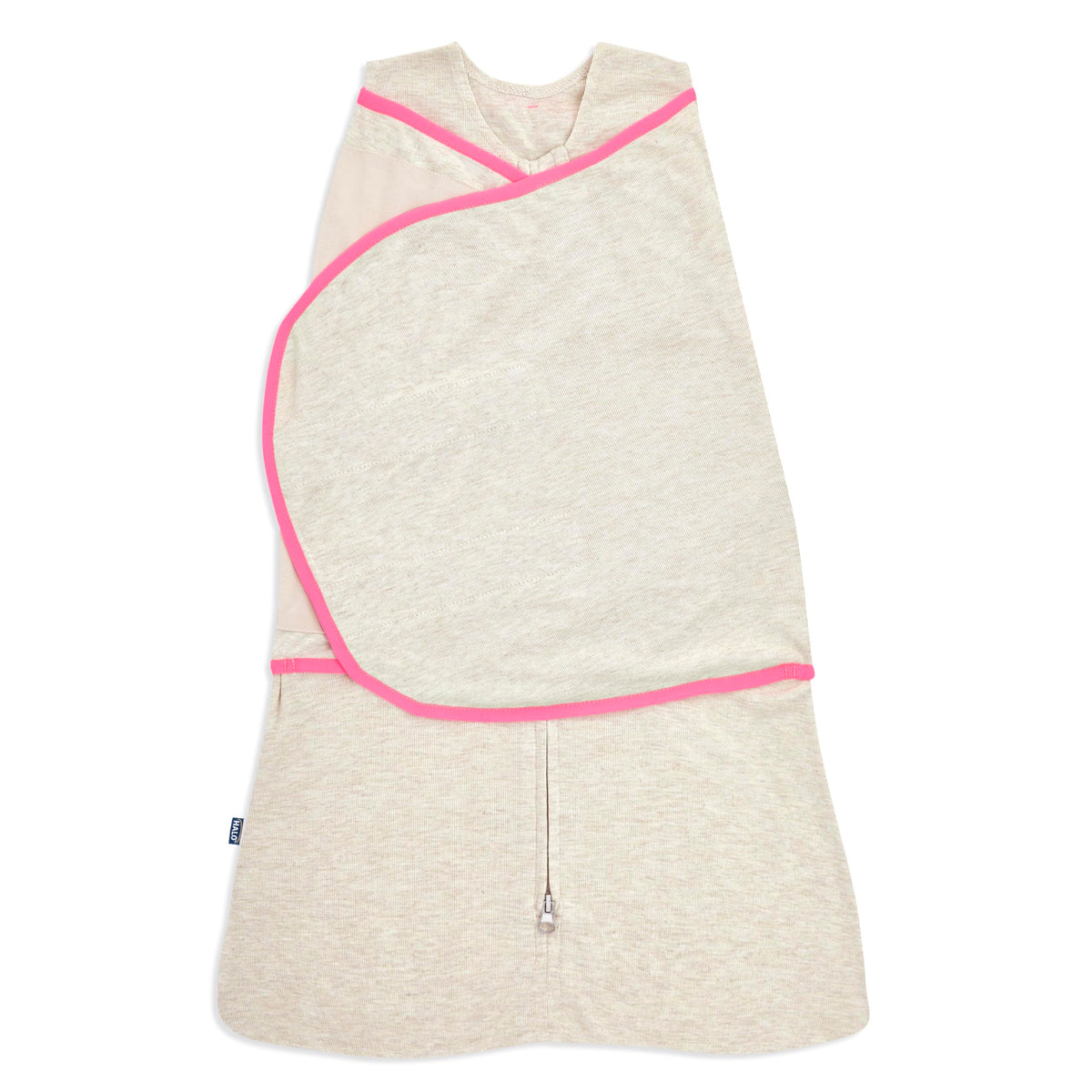 HALO Sleepsack 3-Way Design shows adjustable swaddle for secure newborn sleep and versatile positions