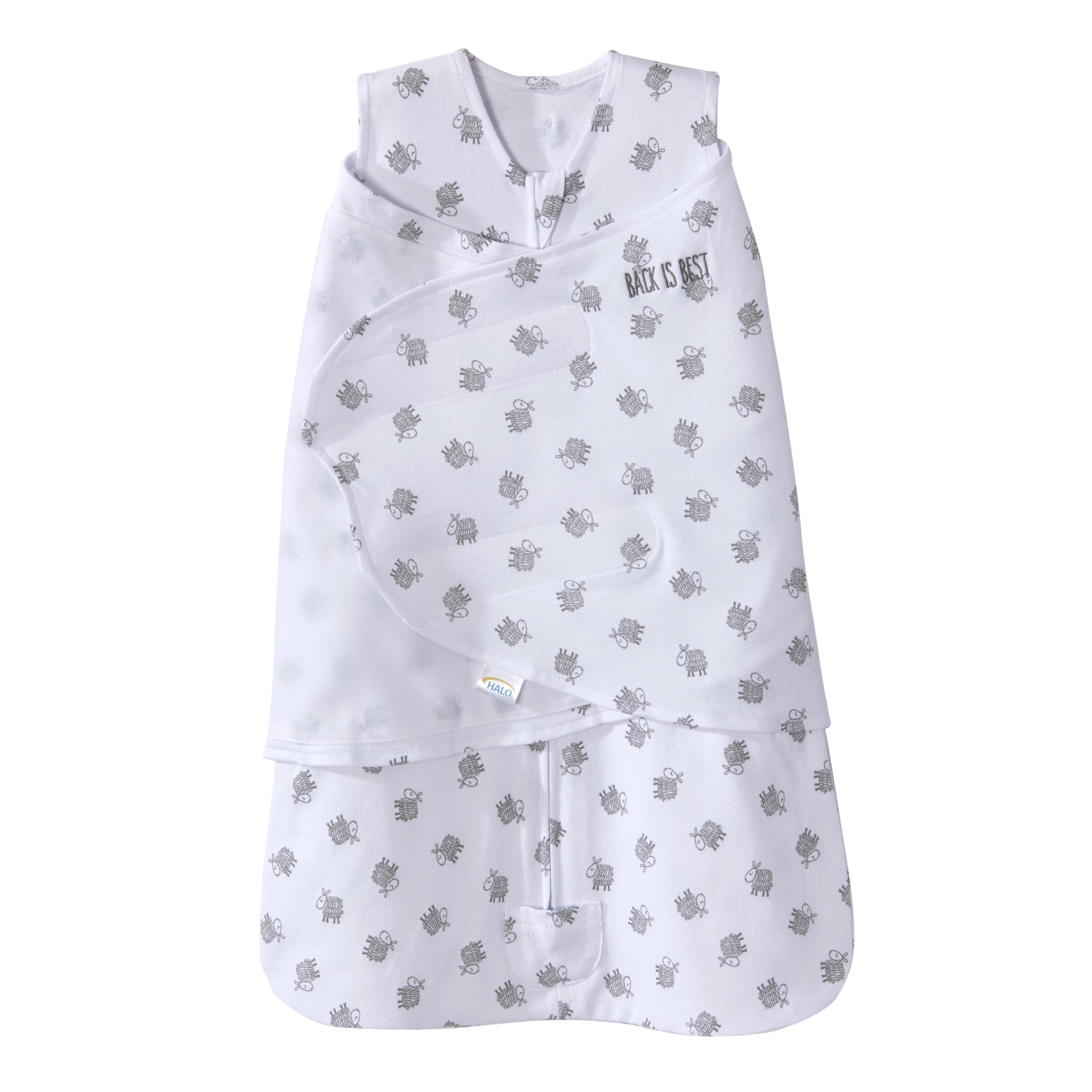 HALO Sleepsack Swaddle arm-position options support self-soothing and easy transition.