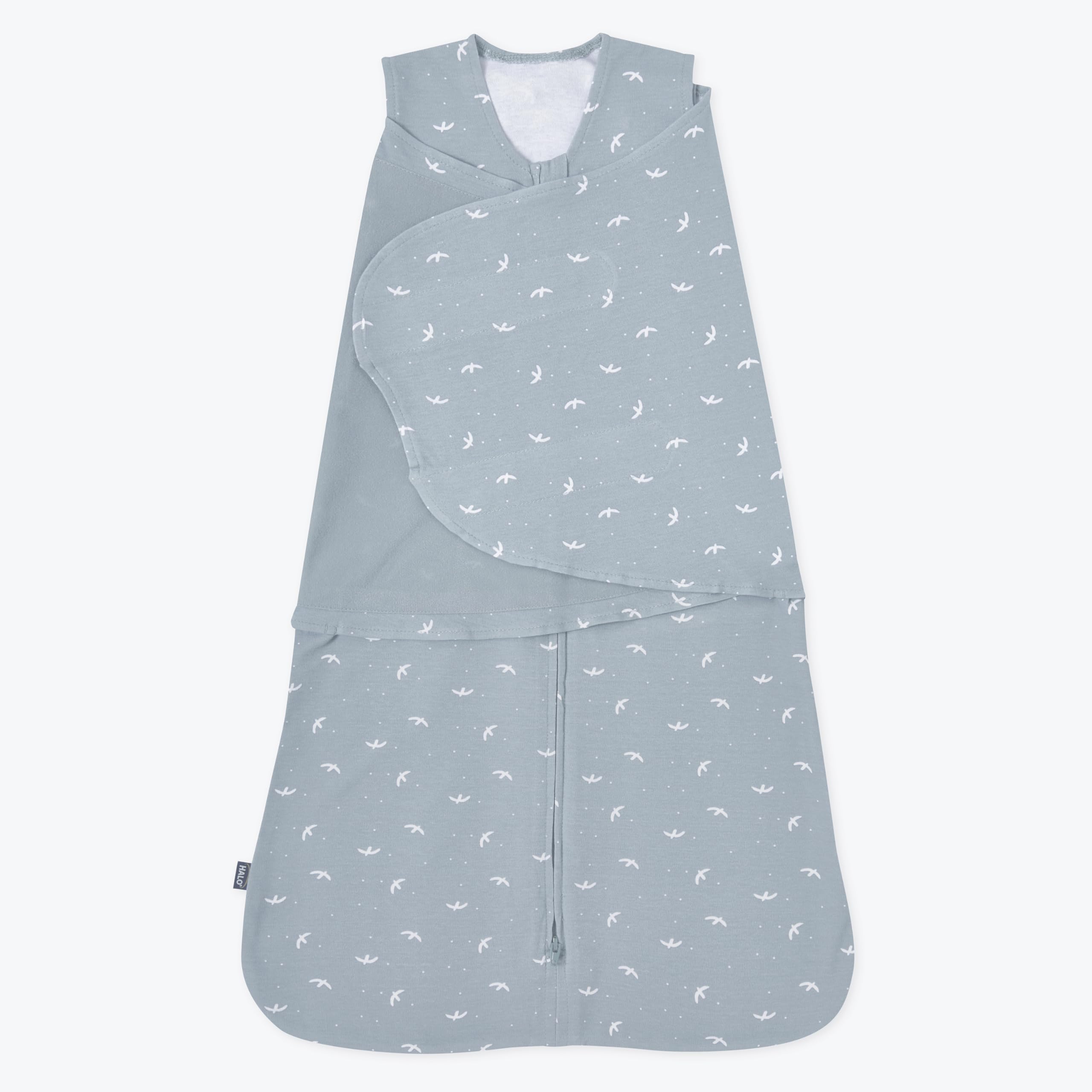 HALO Sleepsack Swaddle with birds pattern for cozy newborn sleep