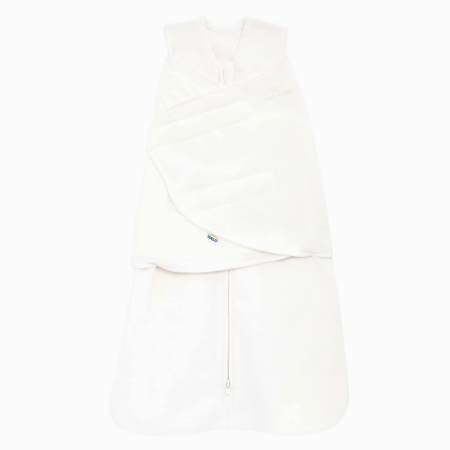 HALO SleepSack Swaddle bottom-zip design for quick nighttime diaper changes.