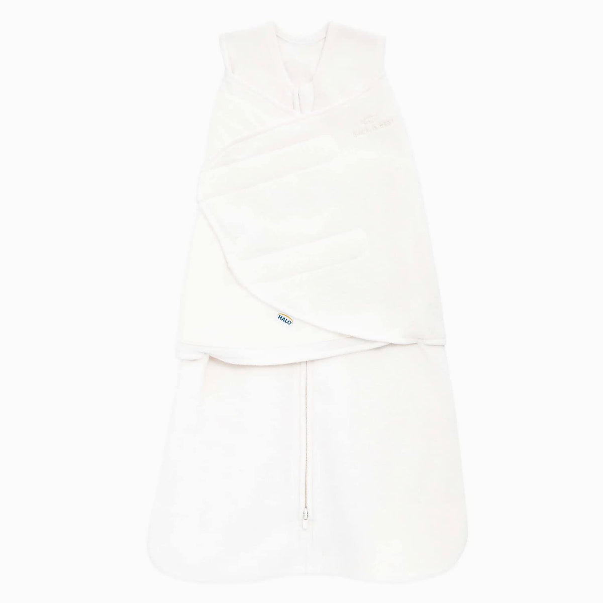 HALO SleepSack Swaddle bottom-zip design for quick nighttime diaper changes.