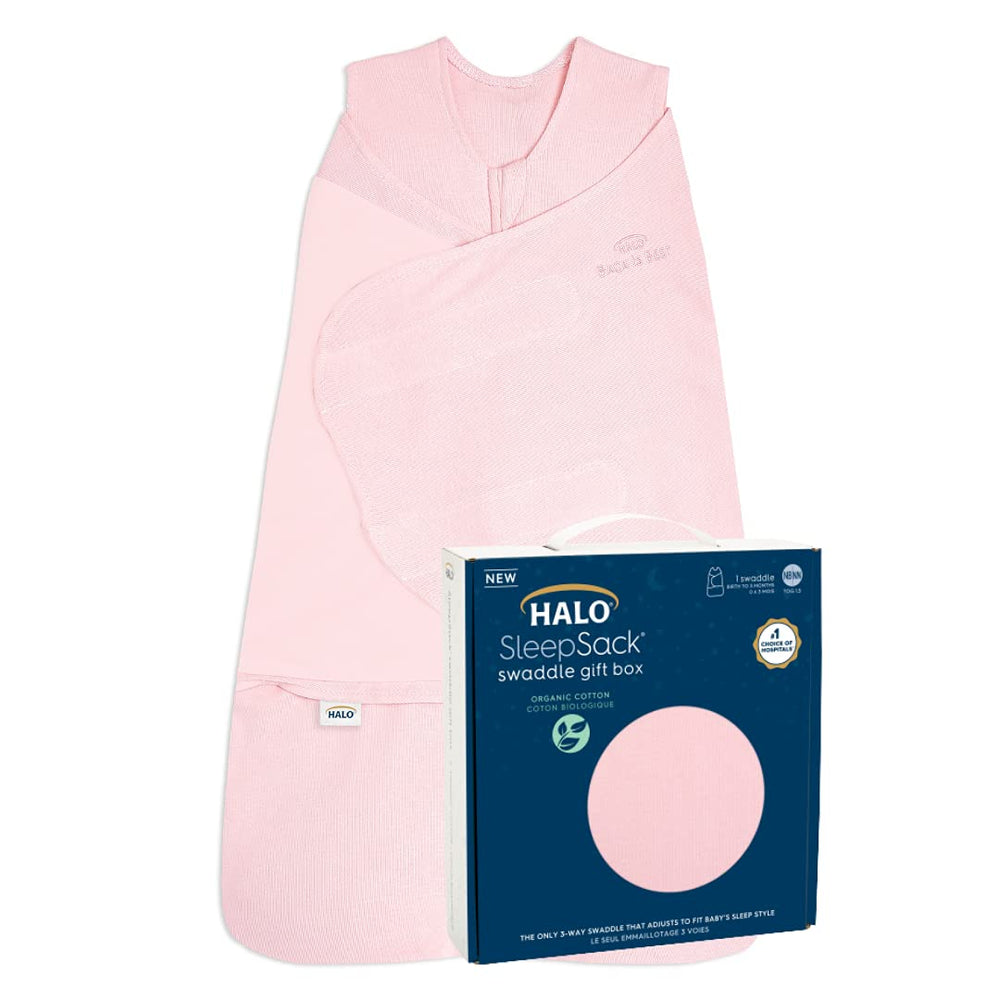 HALO Sleepsack Swaddle gift set in box promotes easy gifting and premium presentation.