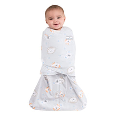 HALO Sleepsack Swaddle cotton texture close-up shows breathable comfort for quiet naps.