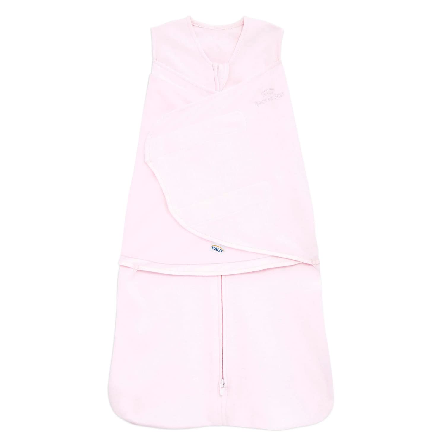 HALO Sleepsack Swaddle front view shows secure, snug newborn sleep.