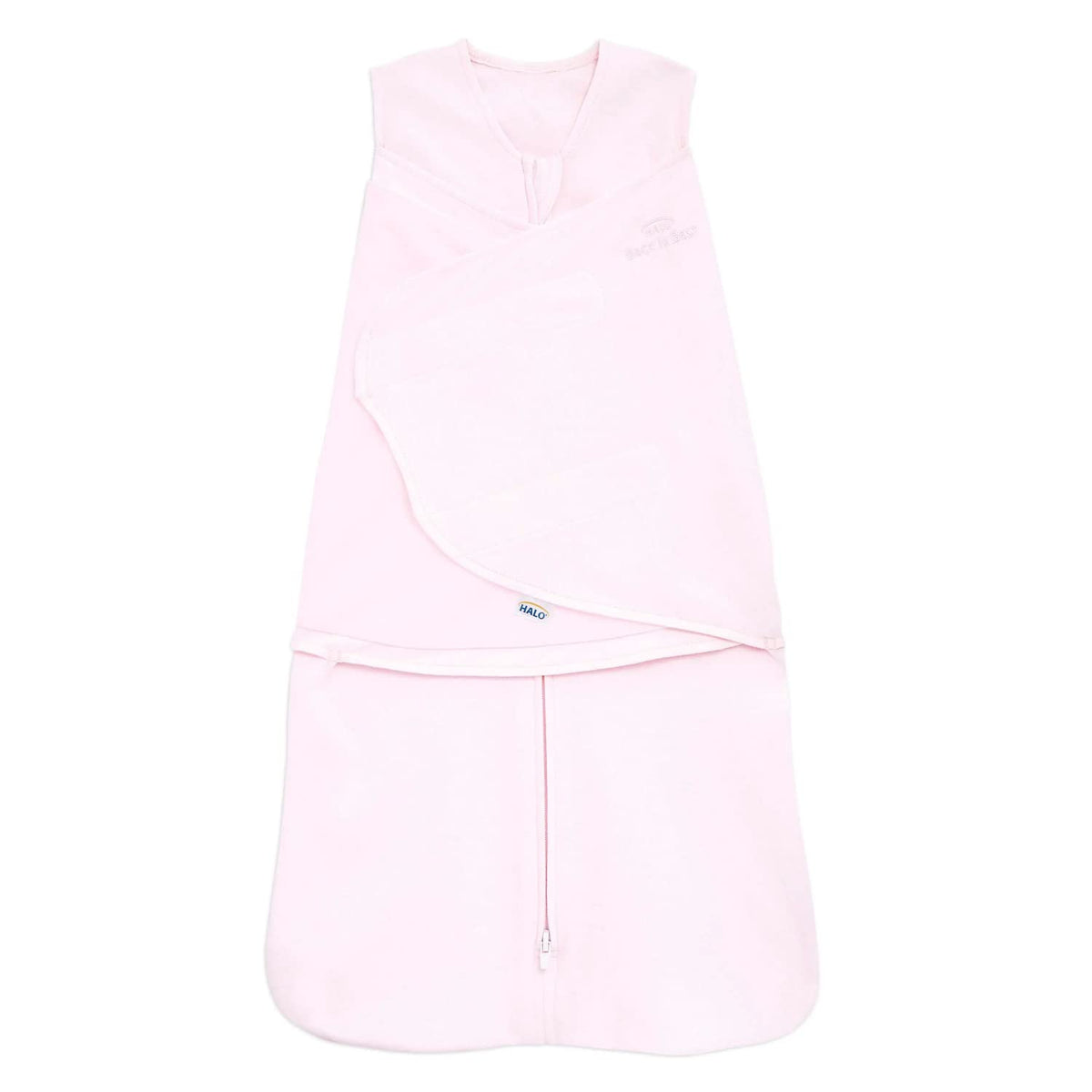 HALO Sleepsack Swaddle front view shows secure, snug newborn sleep.
