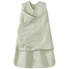 HALO Sleepsack Swaddle sage front view shows soft cotton and snug newborn fit.