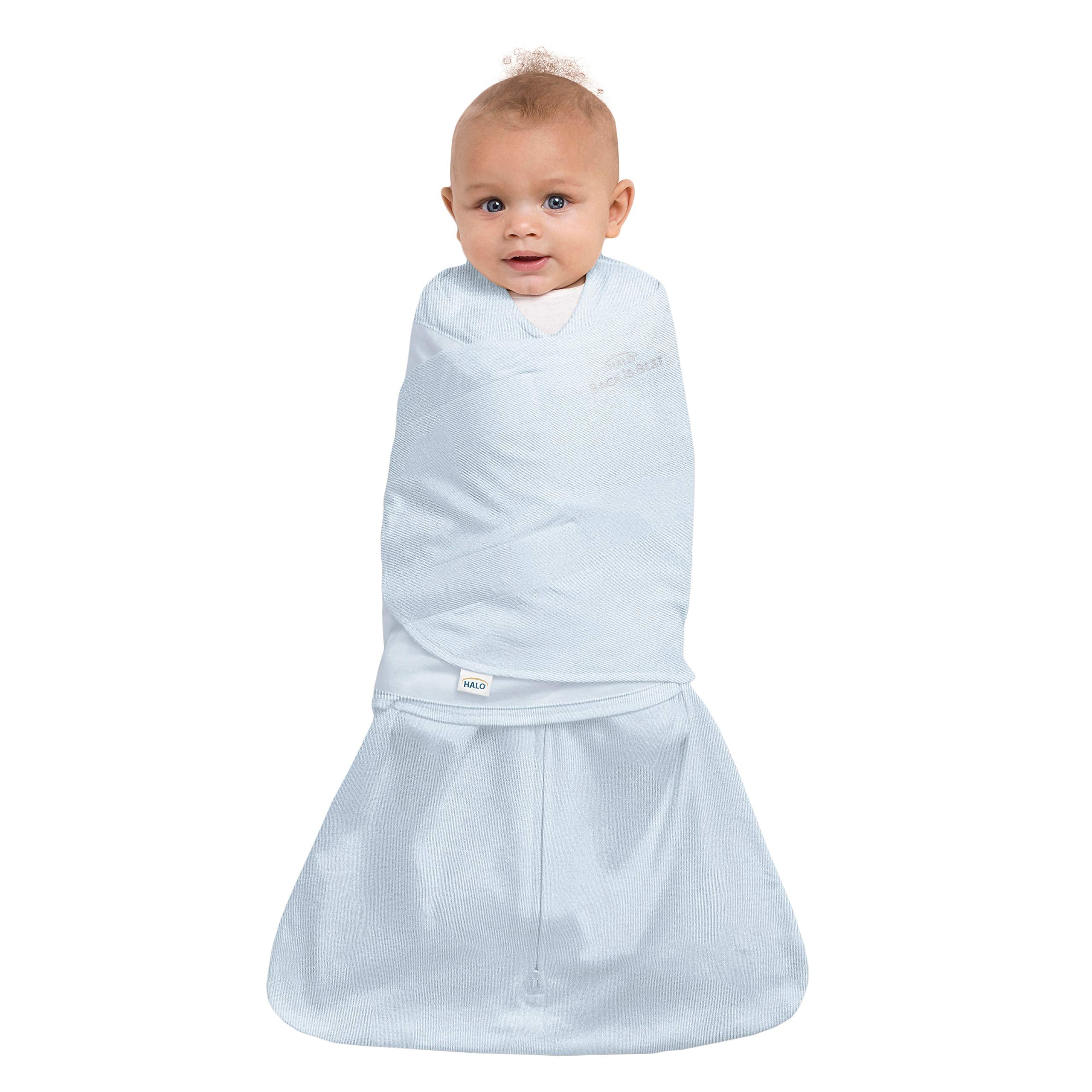 HALO Sleepsack Swaddle zipper feature enables quick diaper changes