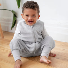 HALO Sleepsack Toddler grey adjustable shoulder tabs elastic waist for growth