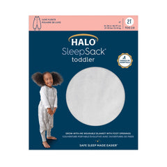 HALO Sleepsack Toddler grey inverted-zip detail for quick diaper changes