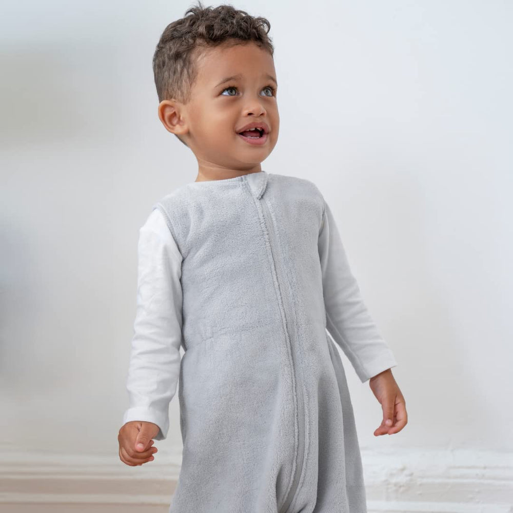 HALO Sleepsack Toddler grey zipper detail for easy changes