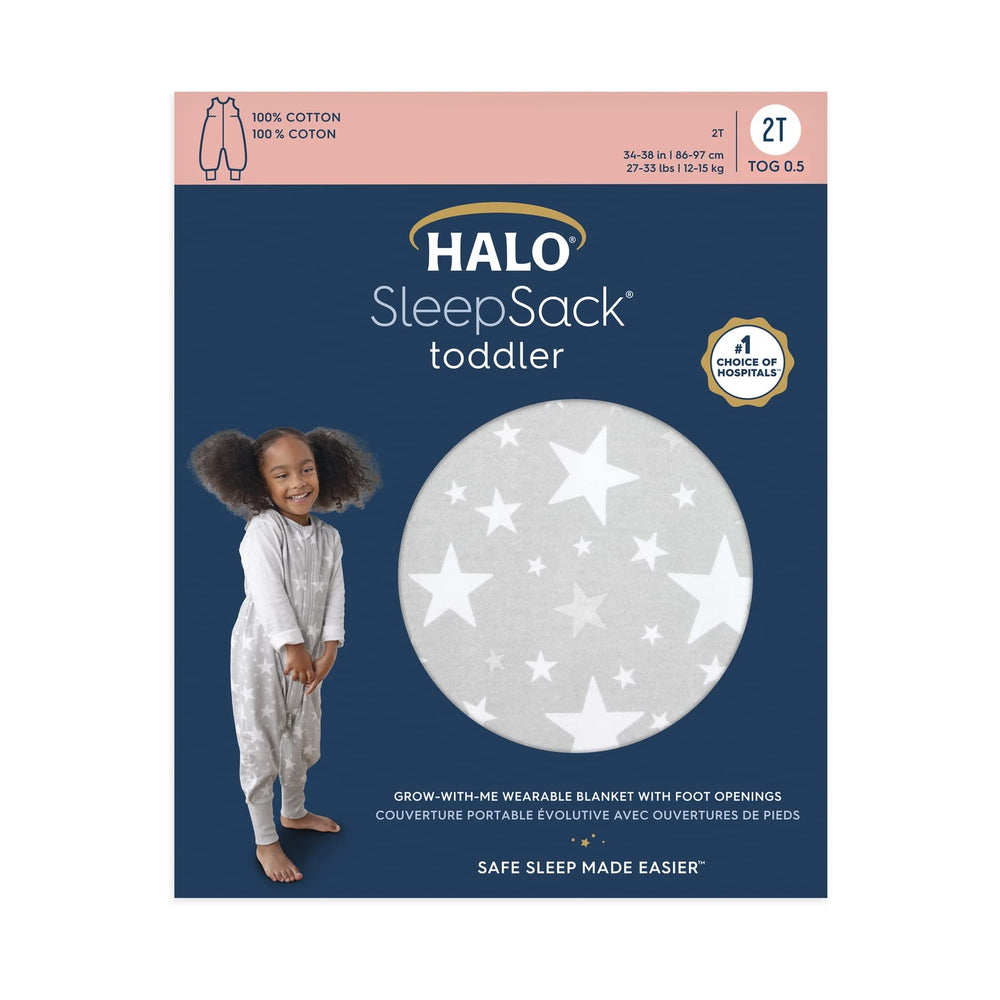 HALO Sleepsack Toddler toe openings demonstrate adjustable warmth and mobility.