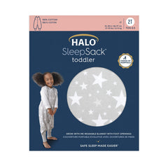 HALO Sleepsack Toddler toe openings demonstrate adjustable warmth and mobility.