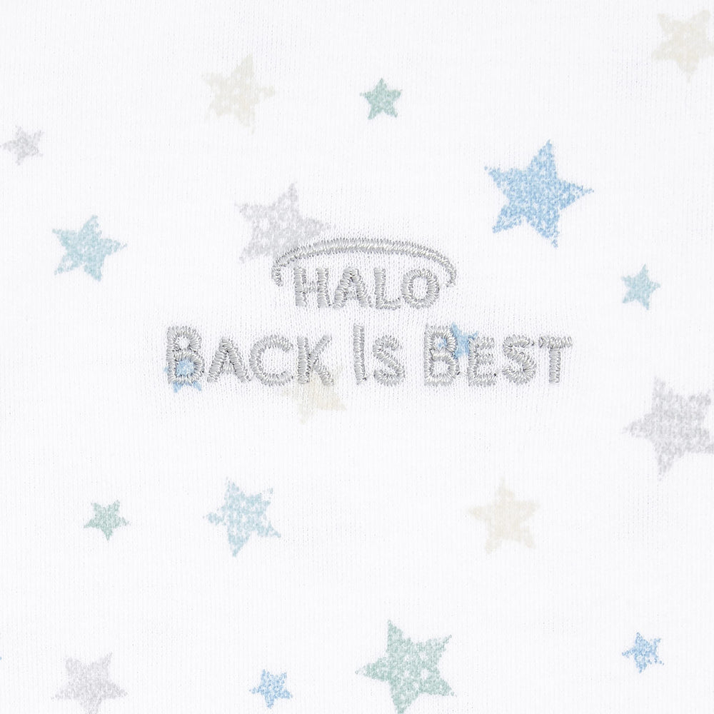 HALO SleepSack Twinkle Blue in nursery scene conveys cozy night routine
