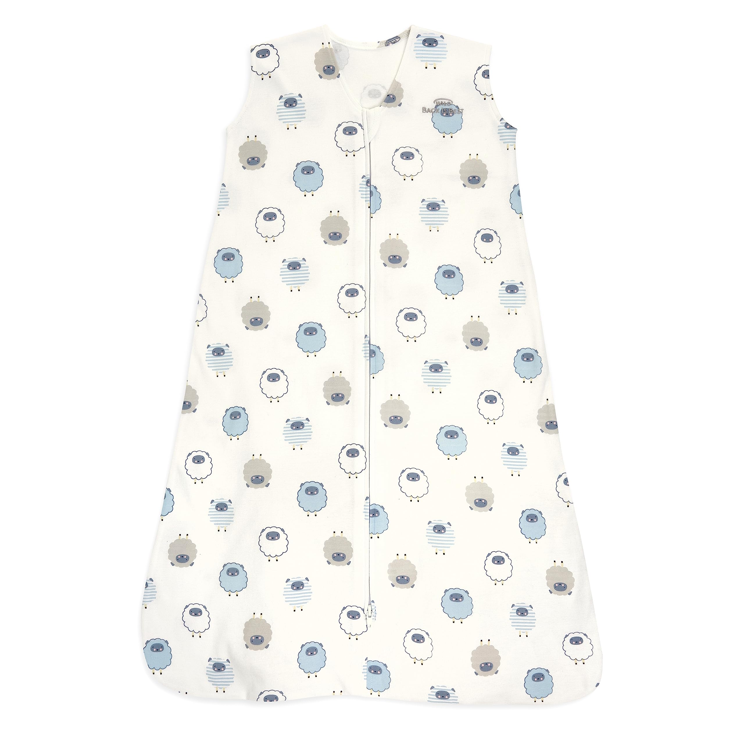 HALO SleepSack wearable blanket on baby for secure, snug sleep.