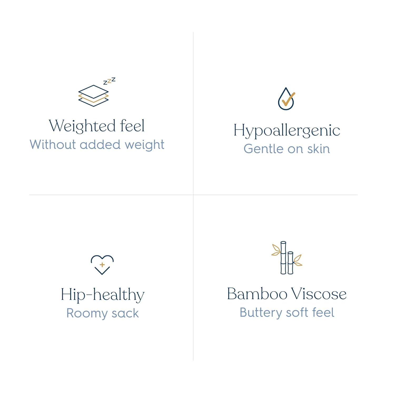 HALO SuperSoft Bamboo hip-healthy design label indicating safe, comfortable hip-friendly sleep