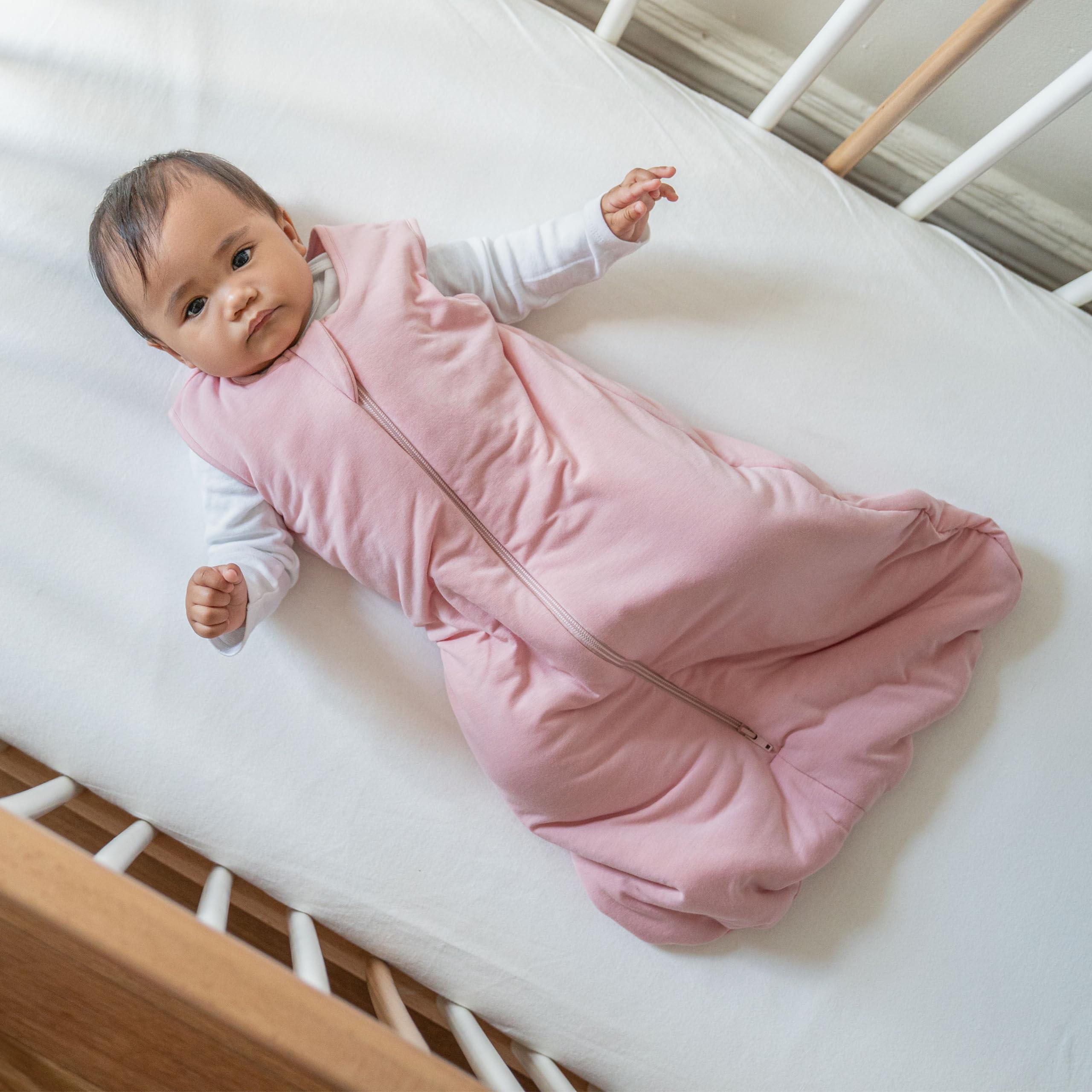 HALO SuperSoft Bamboo Wearable Blanket in-use demonstrates hip-friendly design and safe coverage.