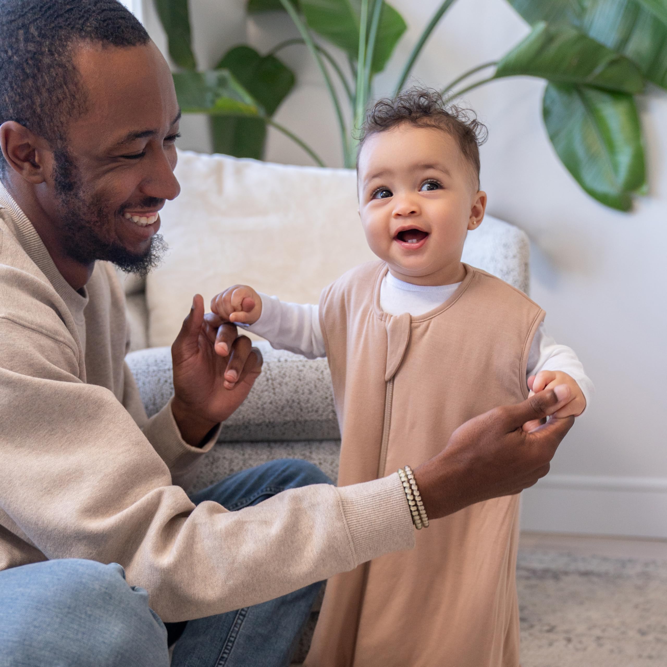 HALO SuperSoft Bamboo Wearable Blanket mocha color for everyday nurseries