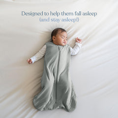 HALO bamboo wearable blanket two way zipper close up for easy nighttime changes