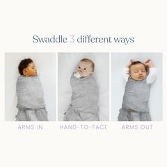 HALO two-way zipper bottom allows quick nighttime diaper changes without fully removing the swaddle.