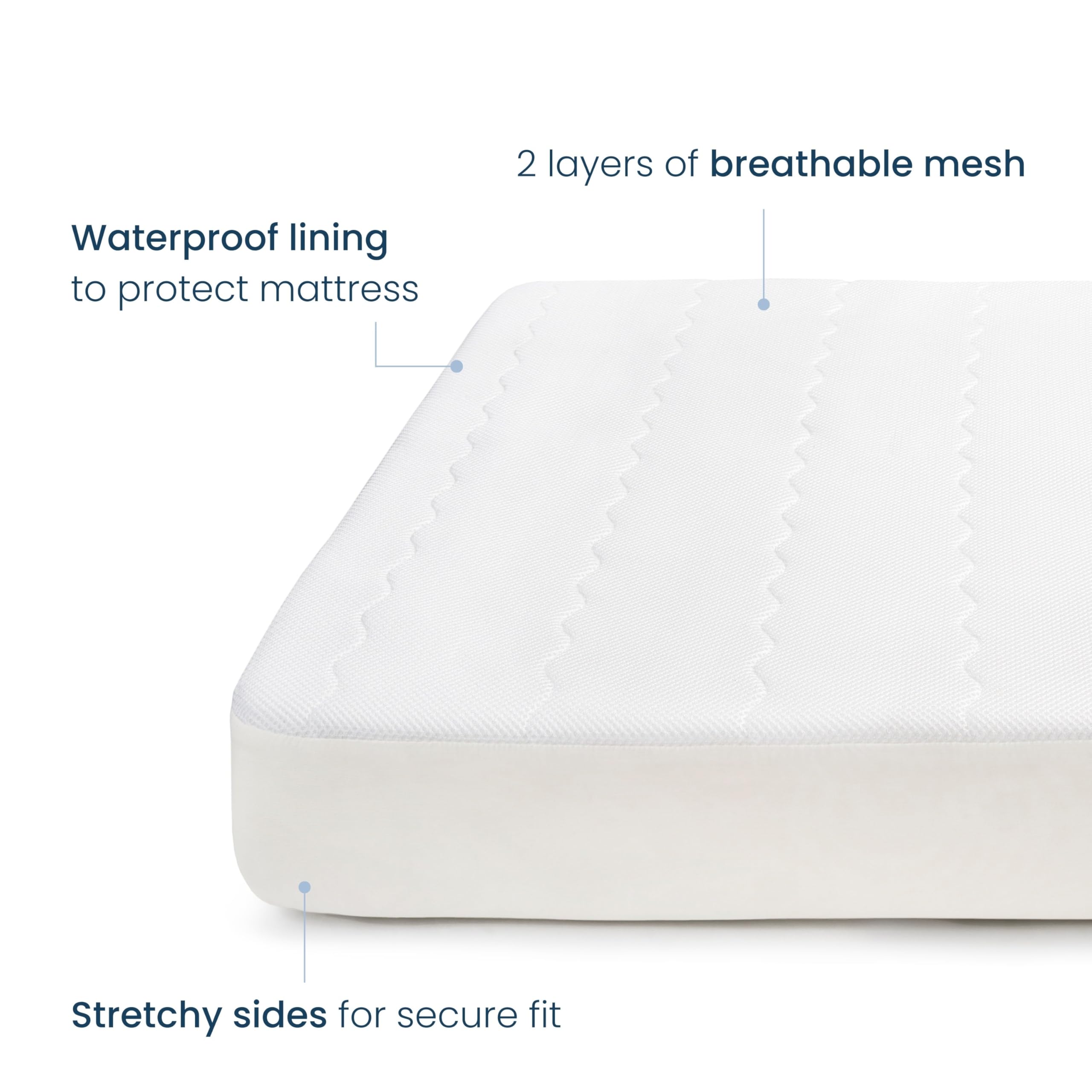 HALO waterproof lining protects crib mattresses from spills for lasting cleanliness