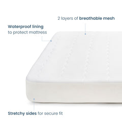 HALO waterproof lining protects crib mattresses from spills for lasting cleanliness