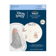 HALO Winnie Frolic zipper detail for easy diaper changes without disturbance.
