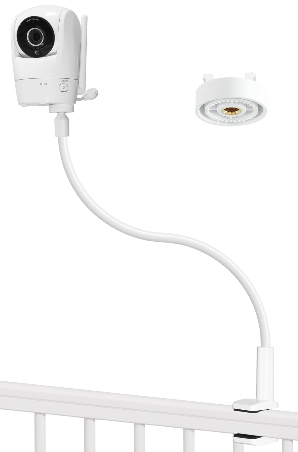 Haloera baby monitor mount crib clip ensures secure attachment for easy viewing.