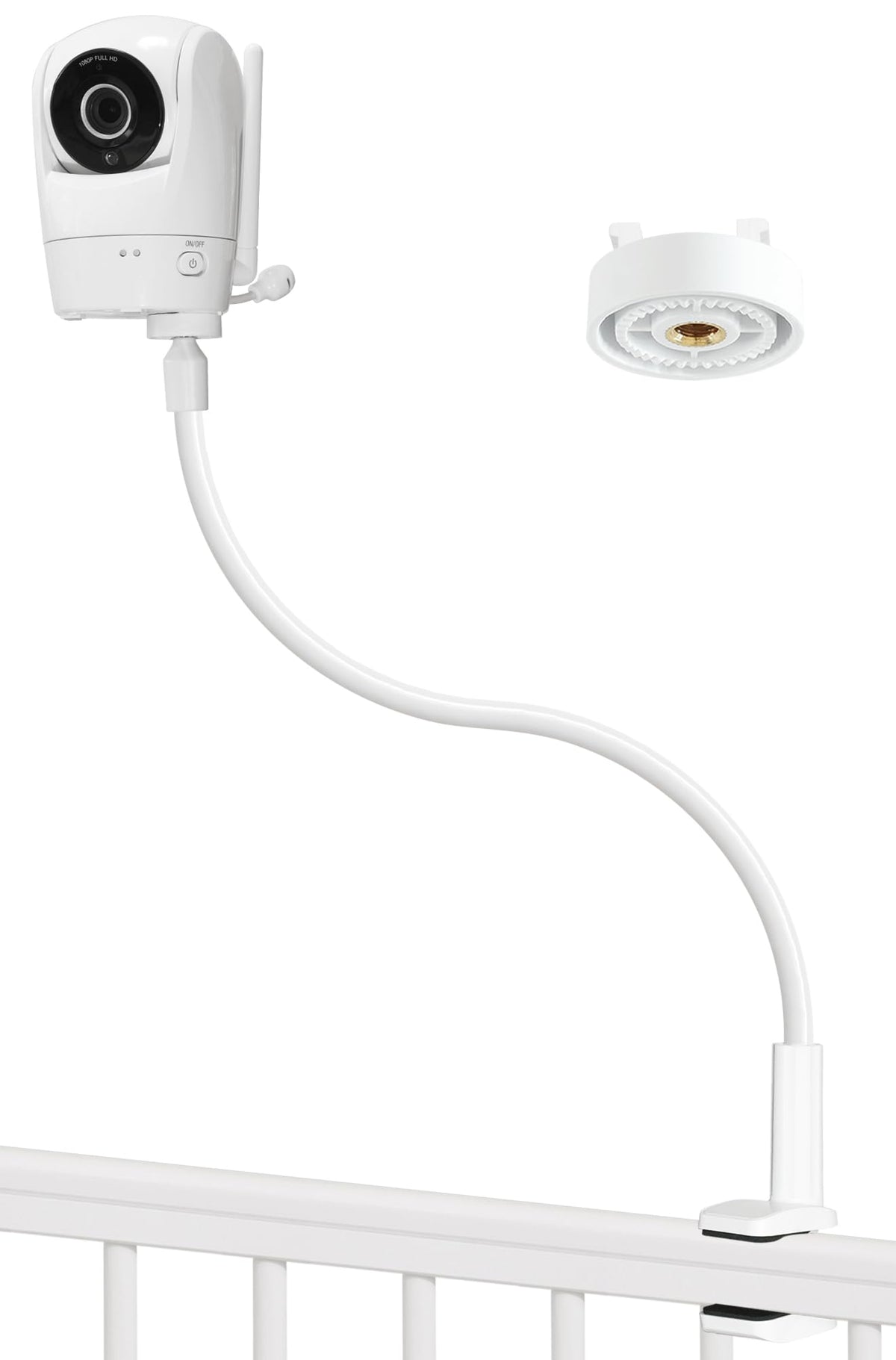 Haloera baby monitor mount crib clip ensures secure attachment for easy viewing.