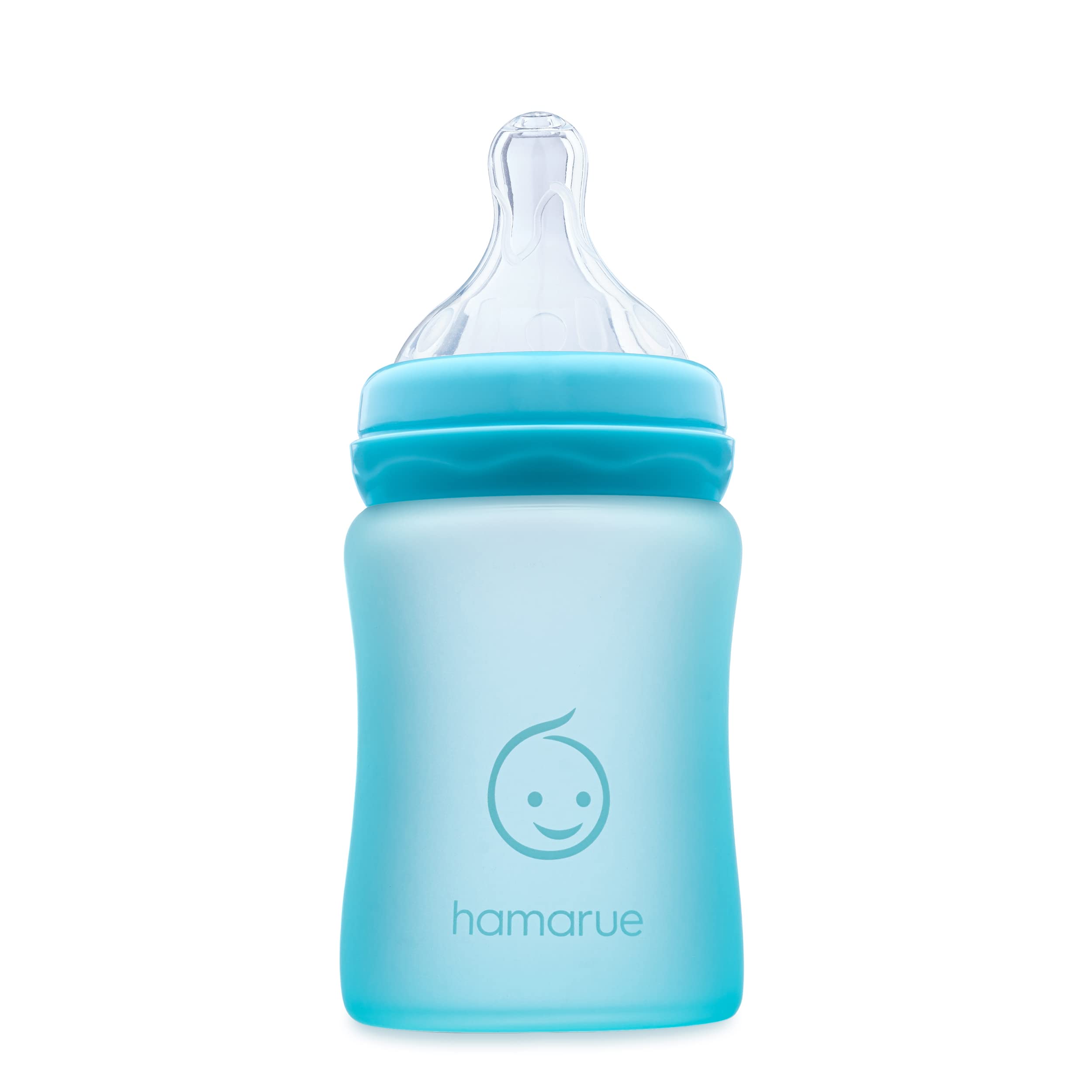 Hamarue 3-in-1 glass sippy protective-silicone-layer emphasizes impact protection during use