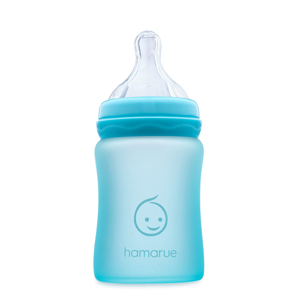 Hamarue 3-in-1 glass sippy protective-silicone-layer emphasizes impact protection during use