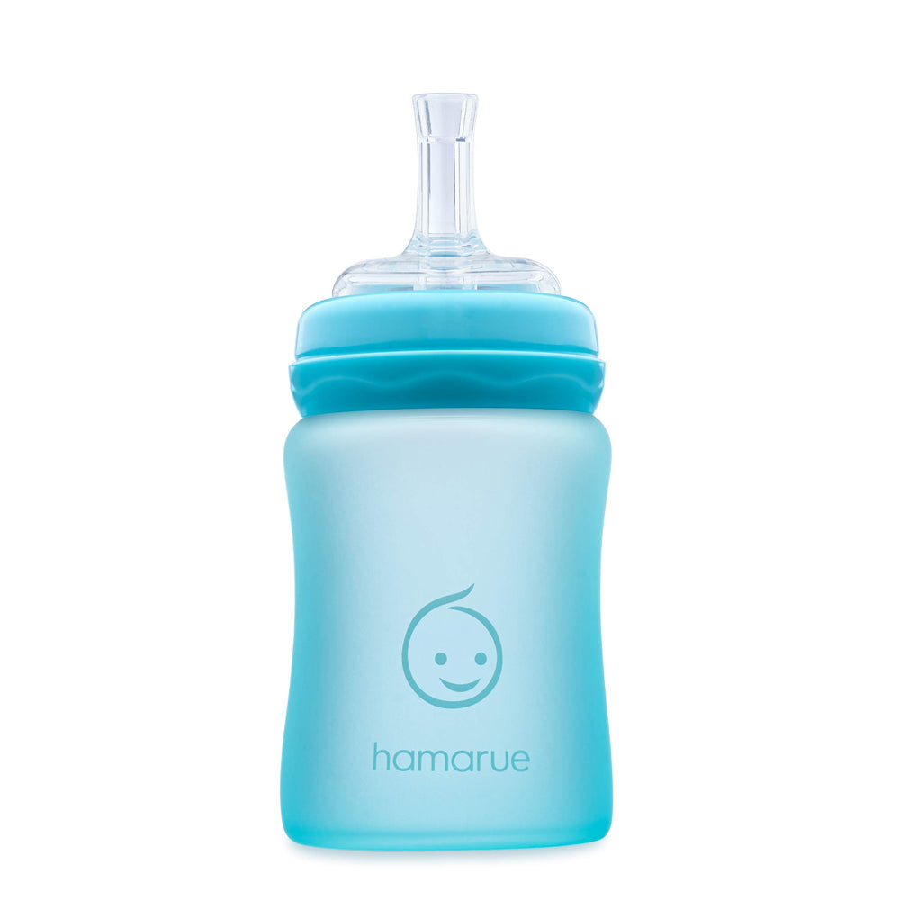 Hamarue 3-in-1 glass sippy soft-mouthpieces promote gentle palate contact