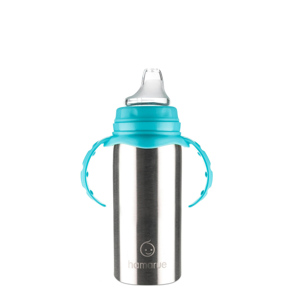 Hamarue cup in use during errands shows practicality for toddlers on the move.