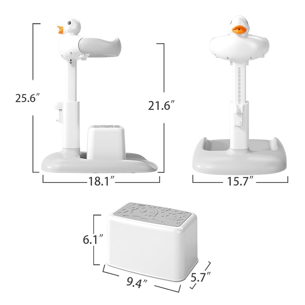 HAMIVA bath stand built-in seat supports infants during bath transitions.