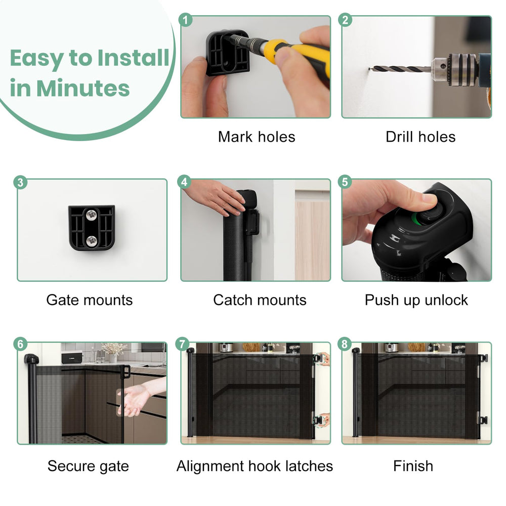 HAMOPY adjustable lower brackets fit various baseboards for stability.