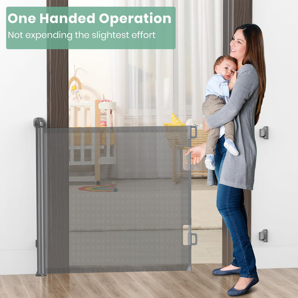 HAMOPY durable mesh safety gate tolerates active play