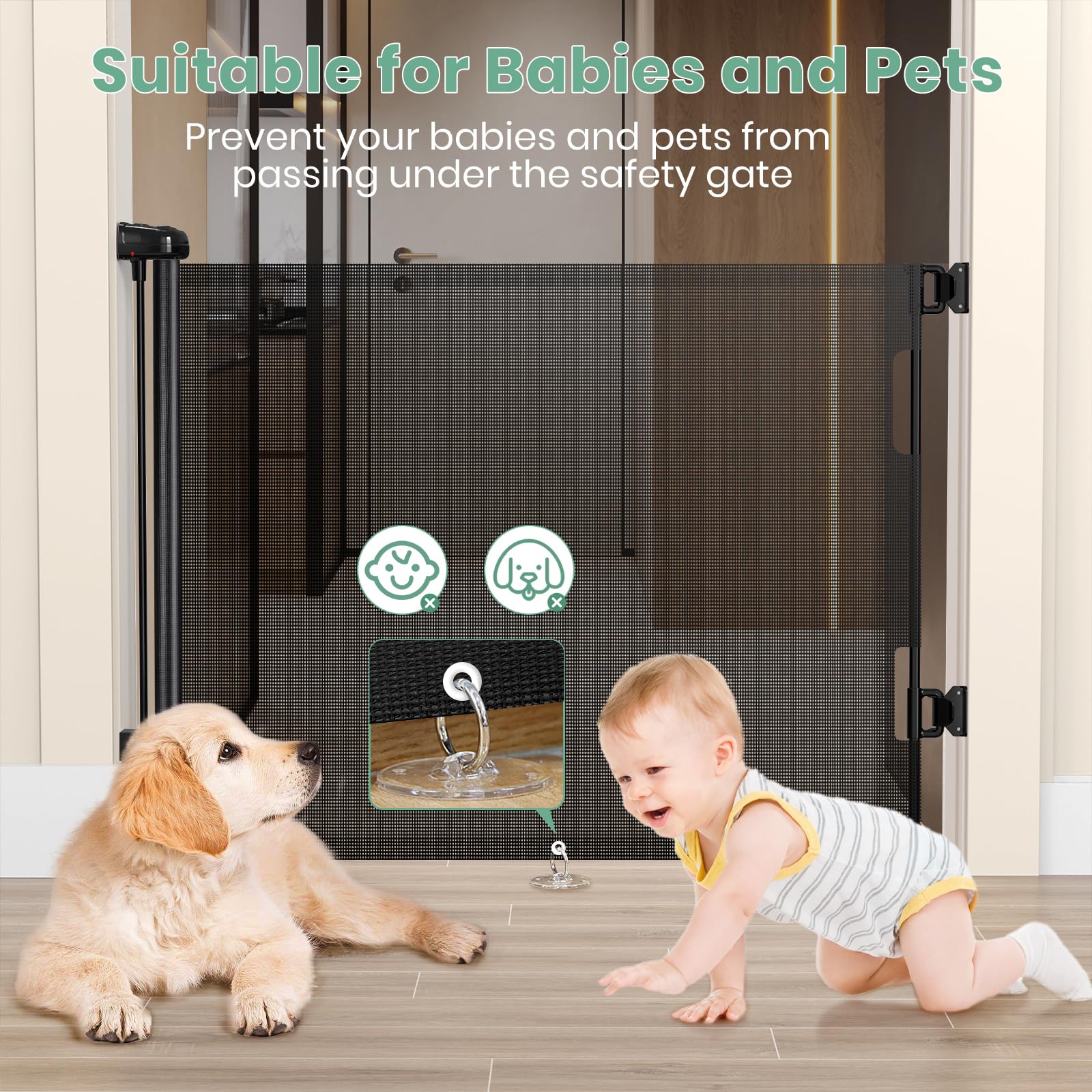 HAMOPY durable soft mesh protects kids without rough edges.