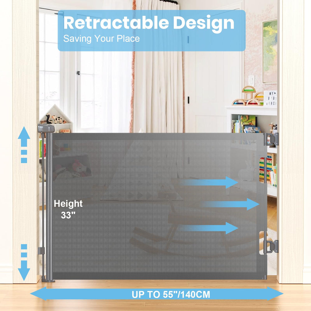 HAMOPY gate at 33 inches tall supports safe passage for children