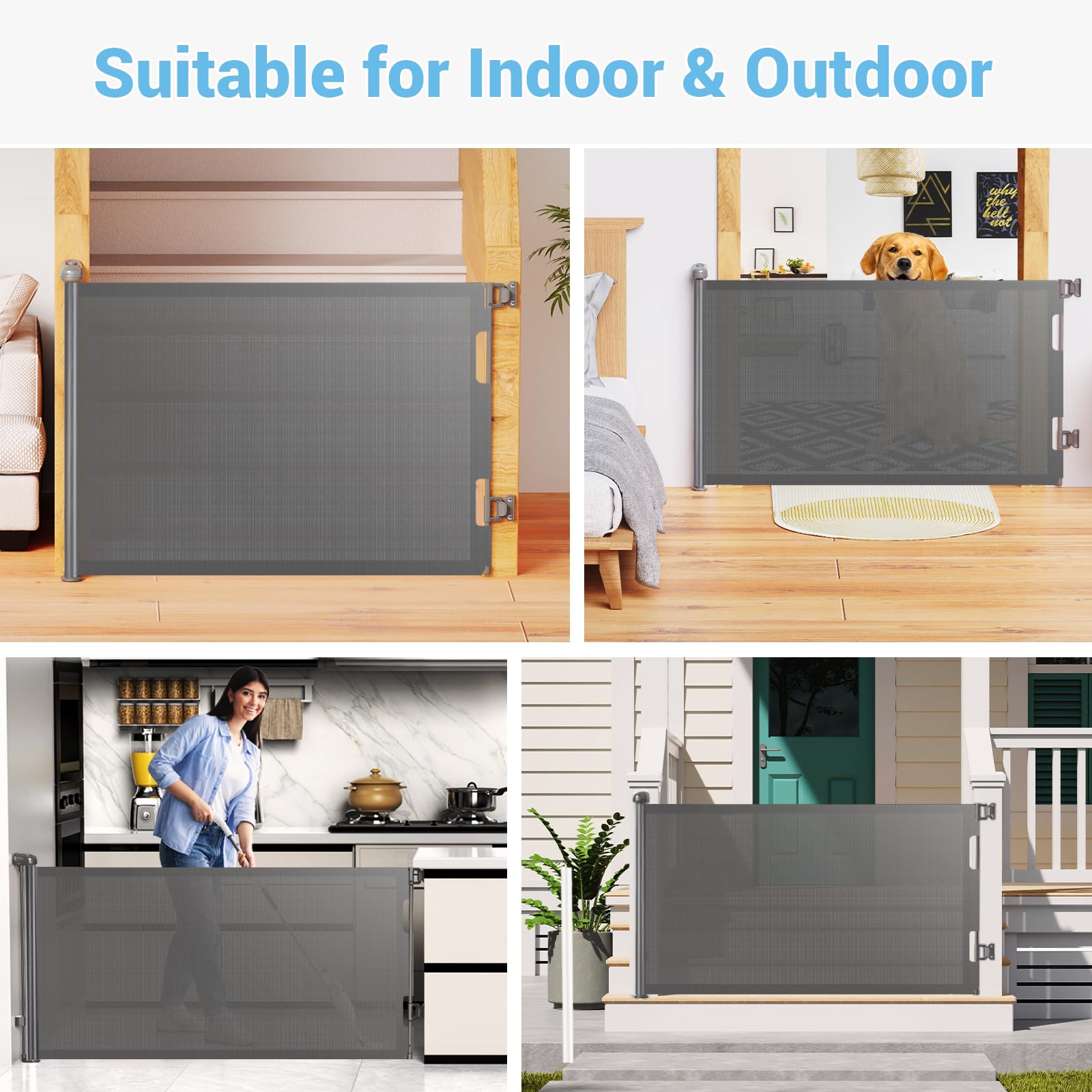 HAMOPY retractable mesh folds away for easy storage when not used