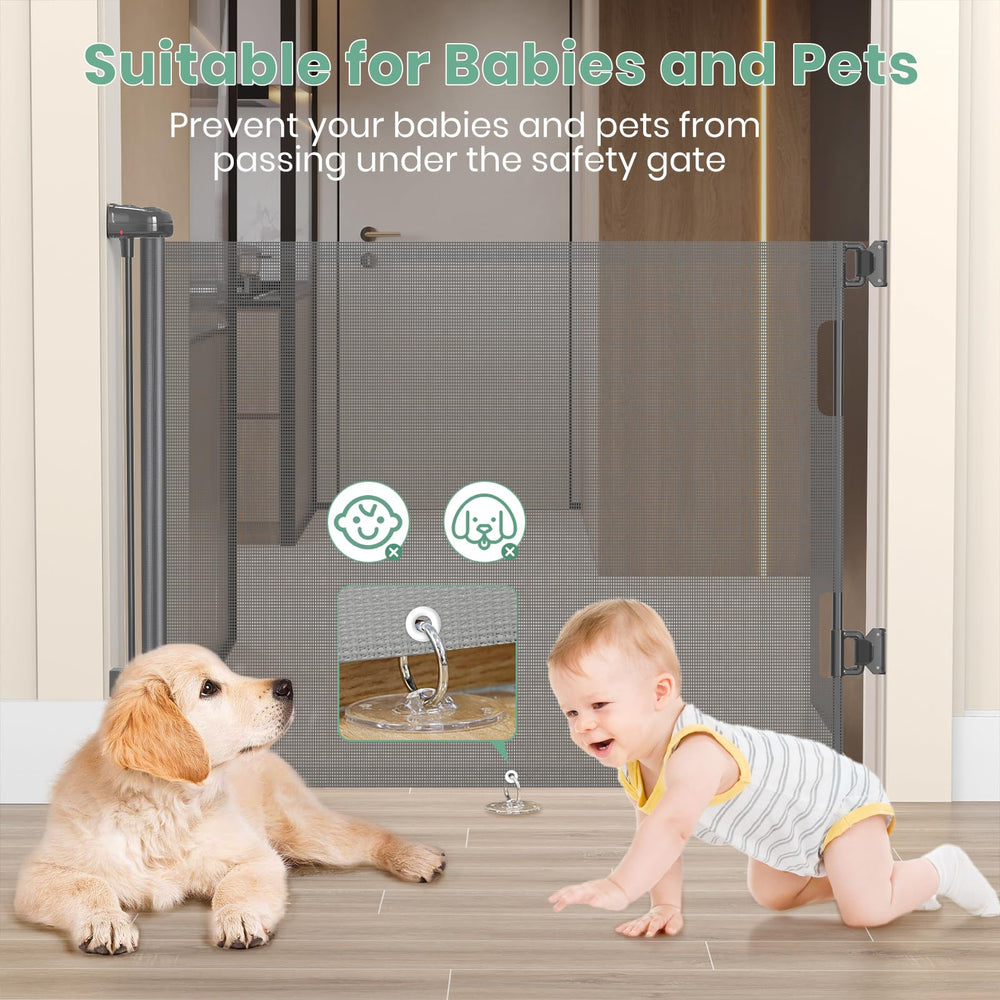 HAMOPY gate shown usable indoors and outdoors for stairs and doorways