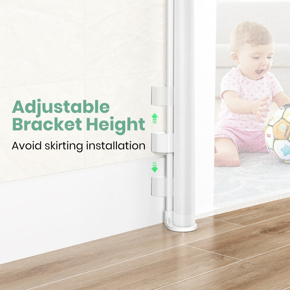 HAMOPY gate suitable for indoor and outdoor use, adaptable to stairs and doors.