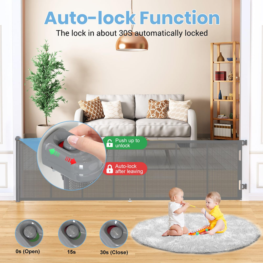 HAMOPY outdoor and indoor setup mounted along stairs for flexible barrier use