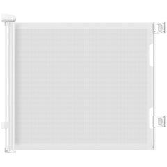 HAMOPY retractable baby gate extended to 55 inches for wide openings and flexible space control