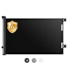 HAMOPY retractable gate extended to 71 inches for wide doorways and stairs.