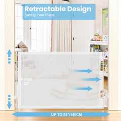 HAMOPY retractable baby gate with automatic lock enables easy one-handed operation