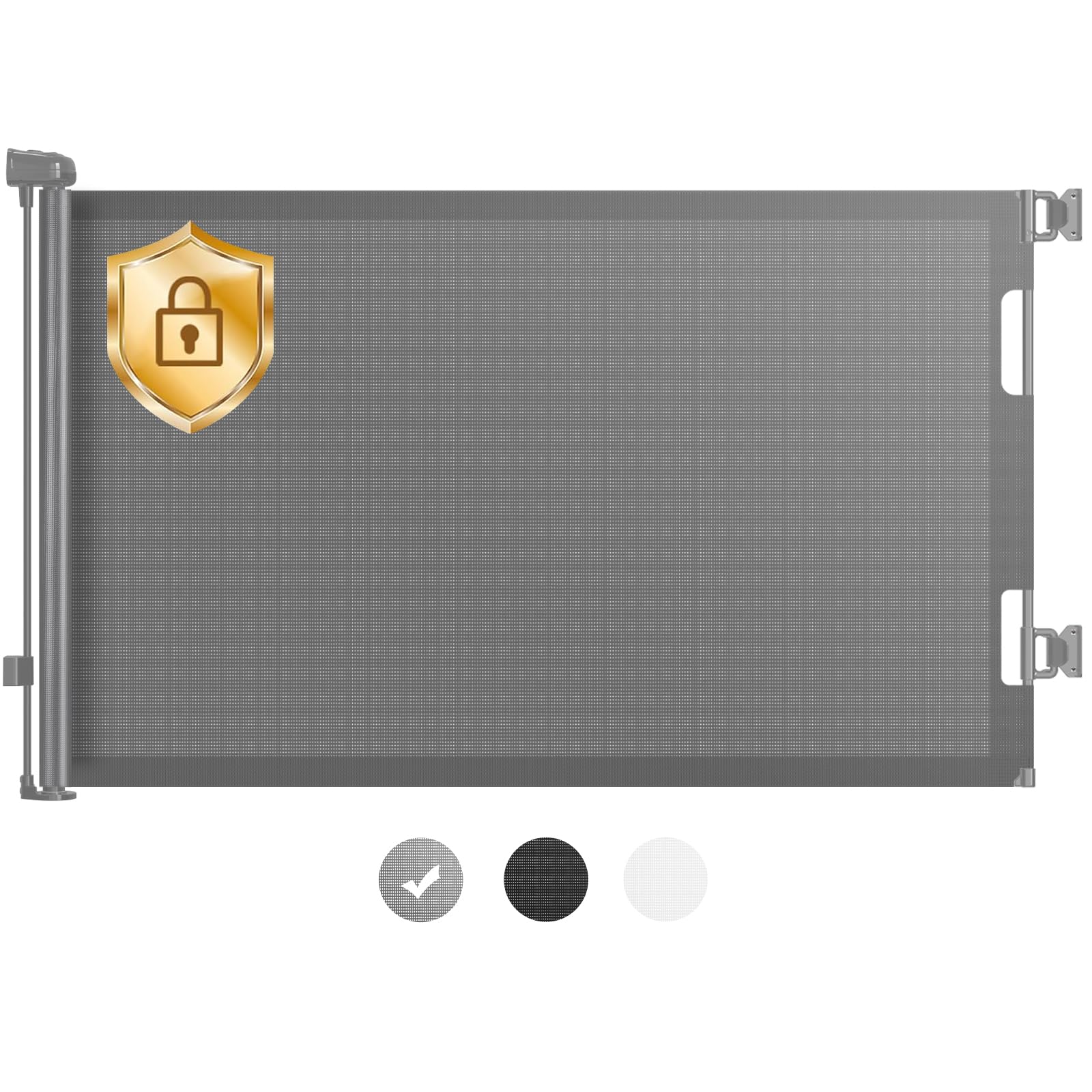 HAMOPY retractable baby gate extended wide in doorway showing large opening suitability