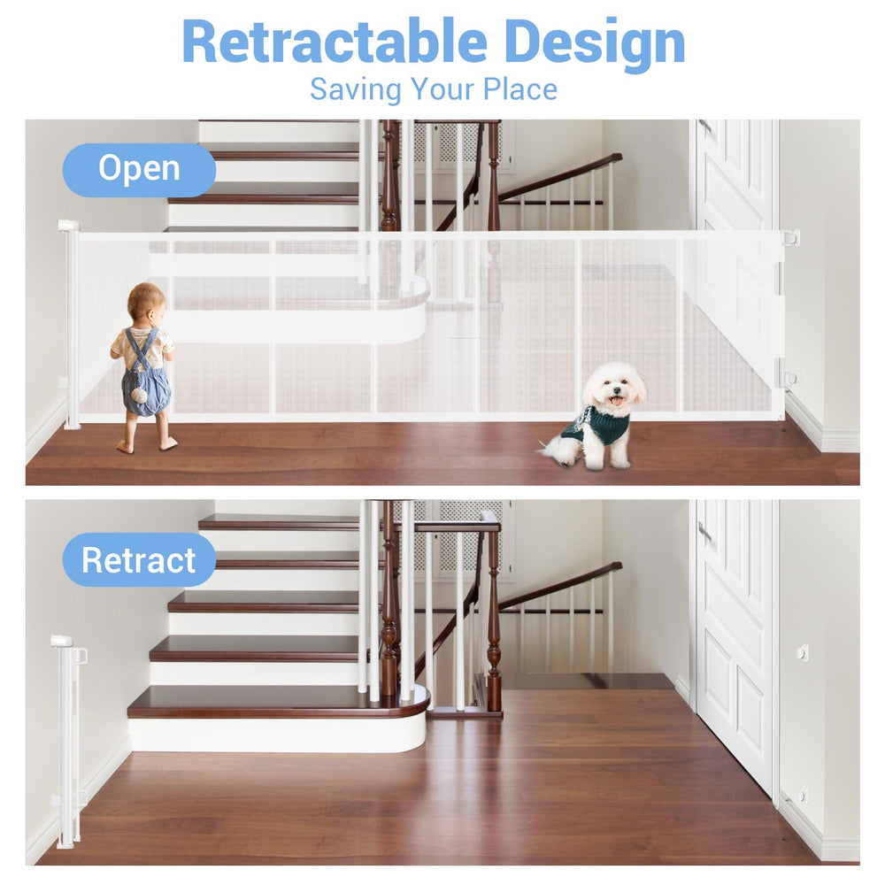 HAMOPY retractable mesh stores flat when not in use for clutter-free rooms.