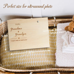 HAMUIERS baby-announcement-keepsake-frame securely holds the sonogram image.