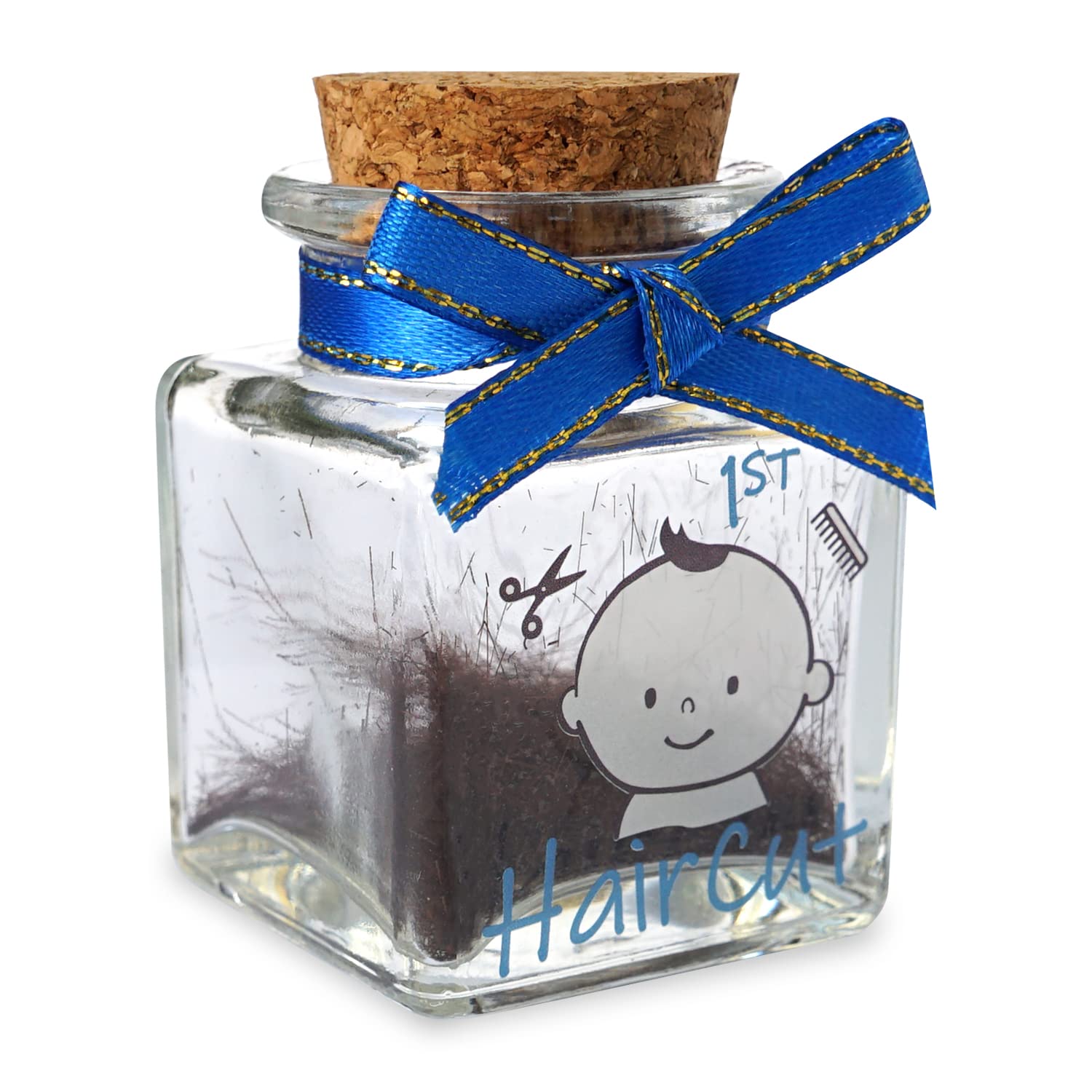 HAMUIERS first curl keepsake box preserves memories in a decorative bottle.