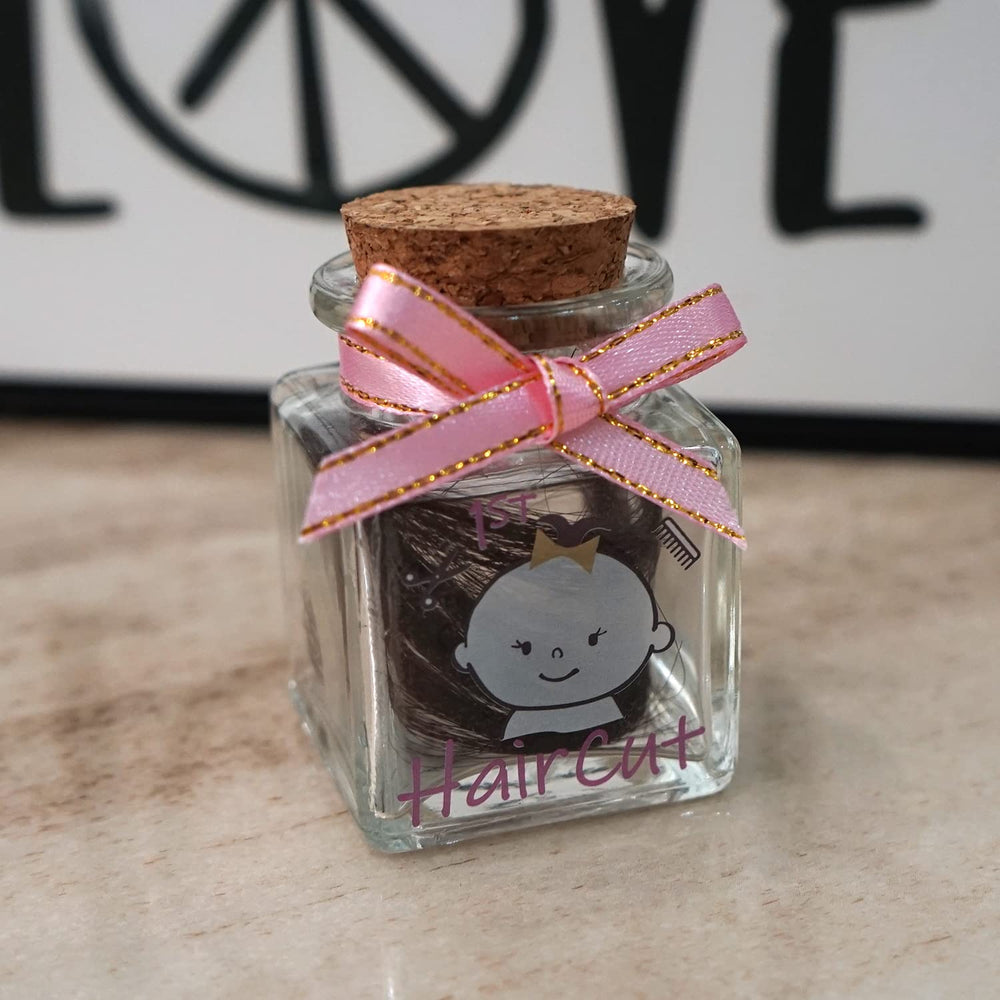 HAMUIERS first haircut keepsake holder inside hair strand view for storage of a strand